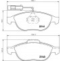 8DB 355 008-421 HELLA Комплект гальмівних колодок, дискове гальмо