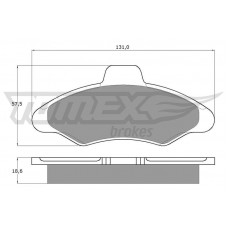 TX 10-82 TOMEX Brakes Комплект гальмівних колодок дисковий гальм
