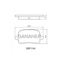 DBP1144 DANAHER Комплект гальмівних колодок дисковий гальм