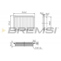 FA1024 BREMSI Повітряний фільтр