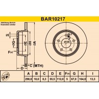 BAR10217 BARUM Гальмівний диск