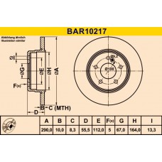 BAR10217 BARUM Гальмівний диск