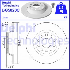 BG5020C DELPHI Гальмівний диск