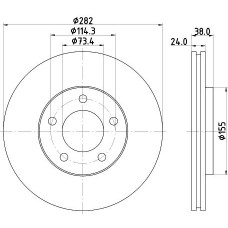8DD 355 113-381 HELLA Гальмівний диск