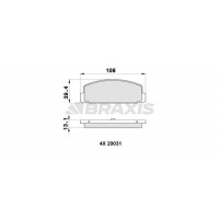 AA0131 BRAXIS Комплект гальмівних колодок дисковий гальм