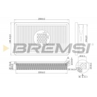 FA2116 BREMSI Повітряний фільтр