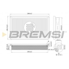 FA2116 BREMSI Повітряний фільтр