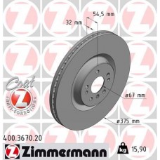 400.3670.20 ZIMMERMANN Гальмівний диск