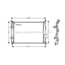 DN2413 AVA QUALITY COOLING Радіатор охолодження двигуна