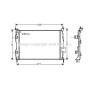 DN2413 AVA QUALITY COOLING Радіатор охолодження двигуна
