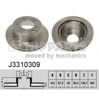 J3310309 NIPPARTS Гальмівний диск