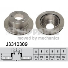 J3310309 NIPPARTS Гальмівний диск
