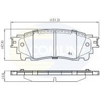 CBP02460 COMLINE Комплект гальмівних колодок дисковий гальм