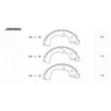 J3503042 NIPPARTS Комплект гальмівних колодок