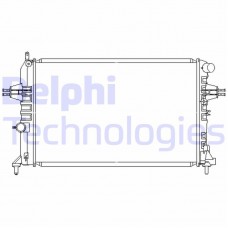 TSP0524059 DELPHI Радіатор охолодження двигуна