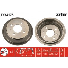 DB4175 TRW Гальмівний барабан