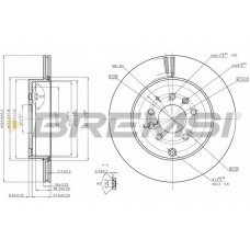 CD8251V BREMSI Гальмівний диск