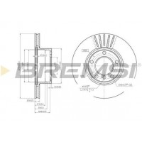 CD6834V BREMSI Гальмівний диск