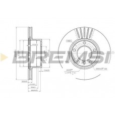 CD6834V BREMSI Гальмівний диск