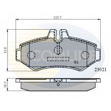 CBP0914 COMLINE Комплект гальмівних колодок дисковий гальм