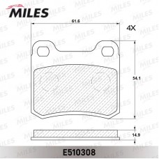 E510308 MILES Комплект гальмівних колодок дисковий гальм