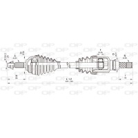 DRS6345.00 OPEN PARTS Привідний вал