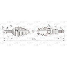 DRS6345.00 OPEN PARTS Привідний вал