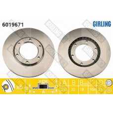 6019671 GIRLING Гальмівний диск