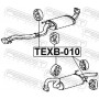 TEXB-010 FEBEST Кронштейн, Труба вихлопного газу
