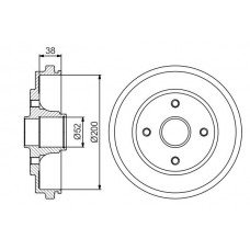 0 986 477 229 BOSCH Гальмівний барабан