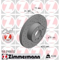 150.2900.52 ZIMMERMANN Гальмівний диск