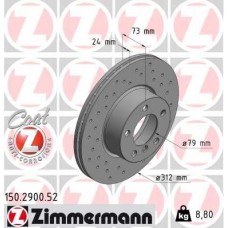 150.2900.52 ZIMMERMANN Гальмівний диск