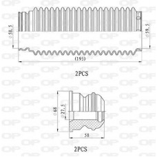 DCK5041.04 OPEN PARTS Пилозахисний комплект амортизатор