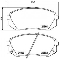 P 30 039 BREMBO Комплект гальмівних колодок дисковий гальм