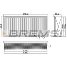 FA1375 BREMSI Повітряний фільтр