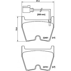 8DB 355 025-171 HELLA Комплект гальмівних колодок дисковий гальм
