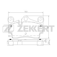 BS-2834 ZEKKERT Комплект гальмівних колодок дисковий гальм