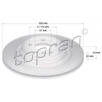 409 484 TOPRAN Гальмівний диск
