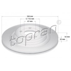409 484 TOPRAN Гальмівний диск