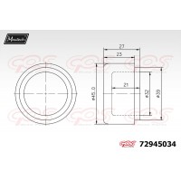 72945034 MAXTECH Поршень корпус скоби гальма