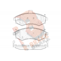 RB1643 R BRAKE Комплект гальмівних колодок дисковий гальм
