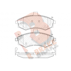 RB1643 R BRAKE Комплект гальмівних колодок дисковий гальм