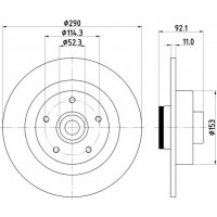 8DD 355 123-371 HELLA Гальмівний диск