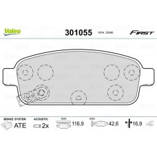 301055 VALEO КомплеК т гальмівних колодок, дискове гальмо