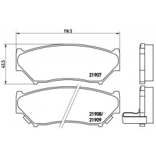 P 79 008 BREMBO Комплект гальмівних колодок дисковий гальм