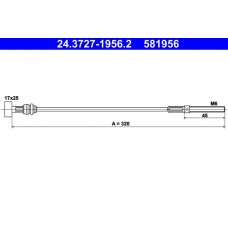 24.3727-1956.2 ATE Тросик, cтояночный тормоз
