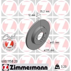 600.1158.20 ZIMMERMANN Гальмівний диск