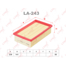 LA-243 LYNXauto Повітряний фільтр