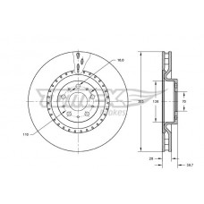 TX 73-74 TOMEX Brakes Гальмівний диск