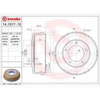 14.C017.10 BREMBO Гальмівний барабан